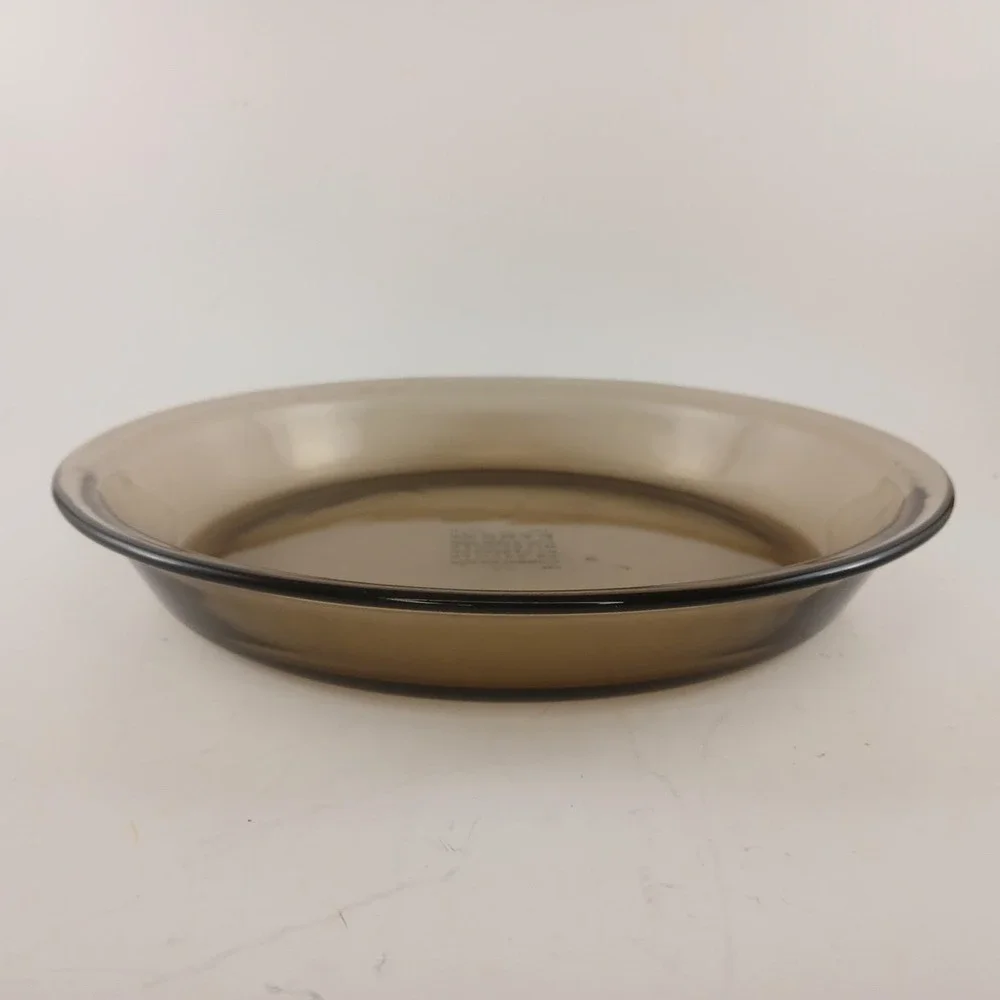 Vintage Pyrex Amber Brown Glass Pie Plate #209‎ Baking, Casserole Dish 9.75